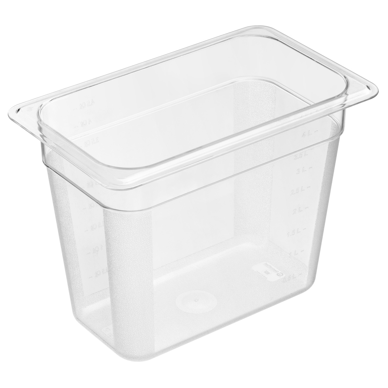 Гастроемкость 1/4 h=200 мм. 265*162 мм. 4,9 л. поликарб. прозрачная GP /1/