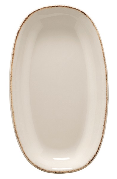 Блюдо овальное 240*140 мм. Ретро коричневый край, форма Гурмэ Bonna /1/12/1164/ ВДОХНОВЕНИЕ