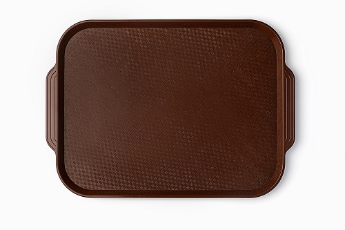 Поднос 45*34,5 см. темно-коричневый АБС-пластик ОСОБО ПРОЧНЫЙ морозостойкий MGprof /1/10/