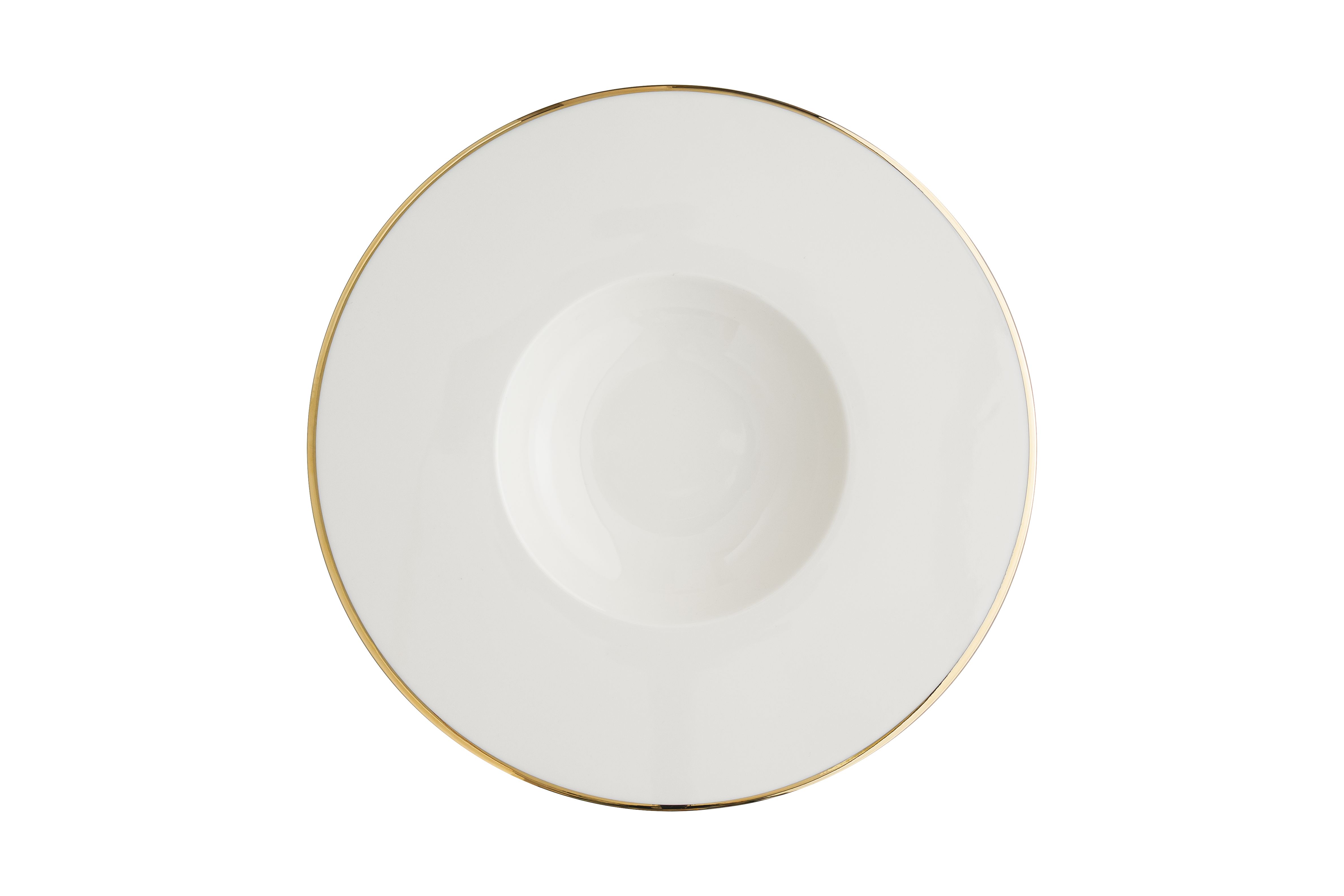 Тарелка для пасты d=300 мм.  360 мл. Золотая линия, форма Нит Bonna /1/6/
