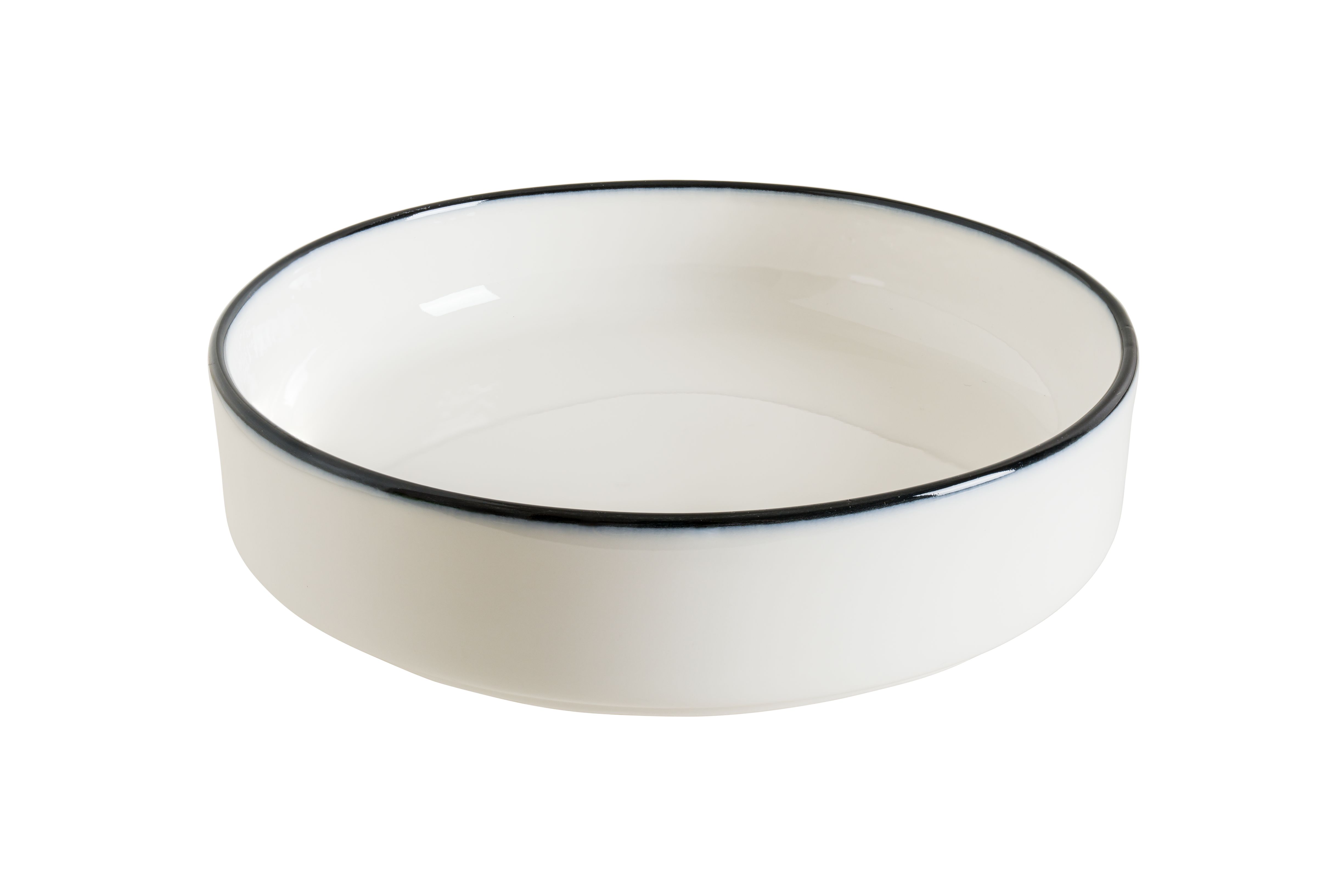 Салатник d=160 мм. 500 мл. h=40 мм. штабелир. Линеа Черный, форма Хюгге Bonna /1/12/