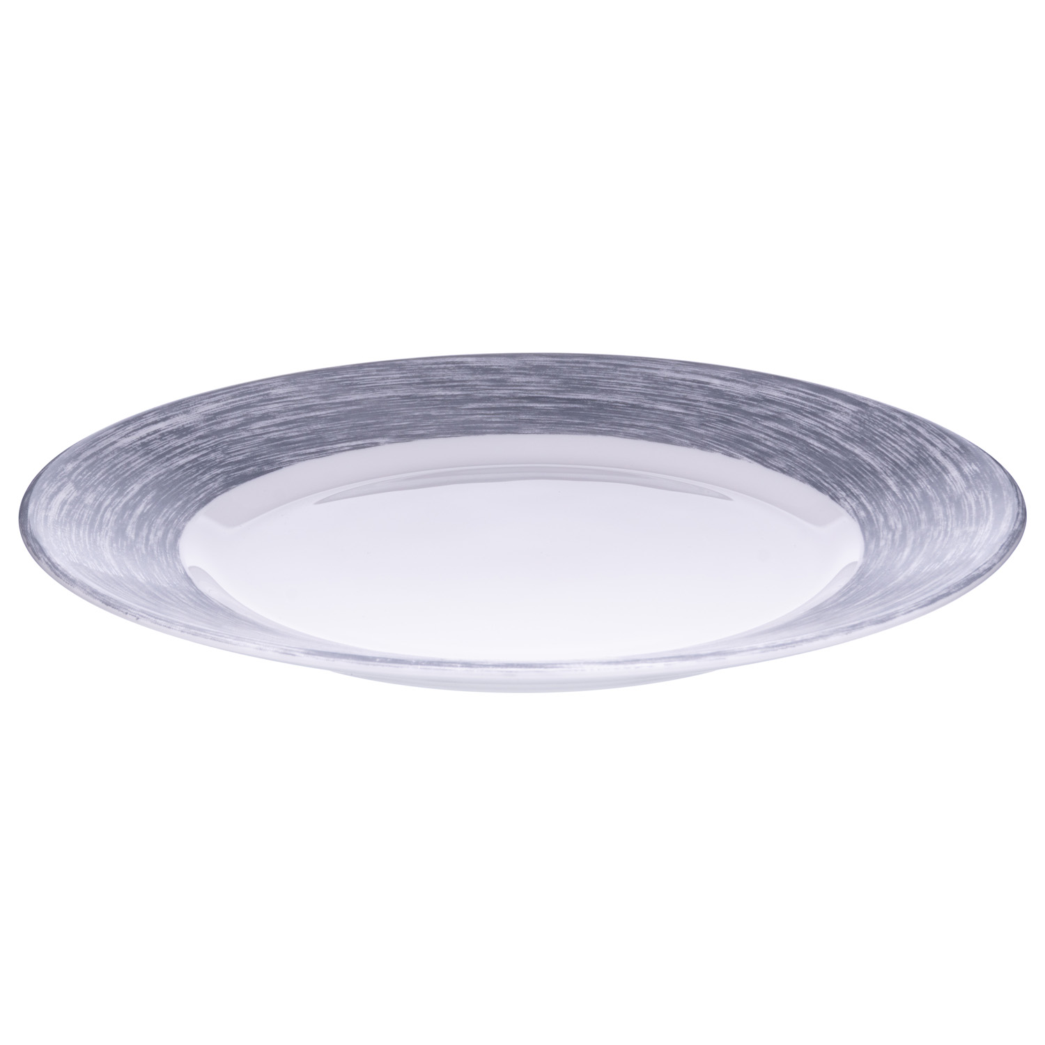 Тарелка d=254 мм. серый край Браш /1/6/24/