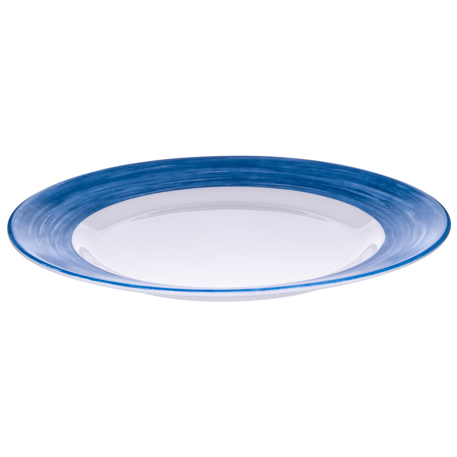 Тарелка d=254 мм. синий край Браш (P3946) /1/6/24/