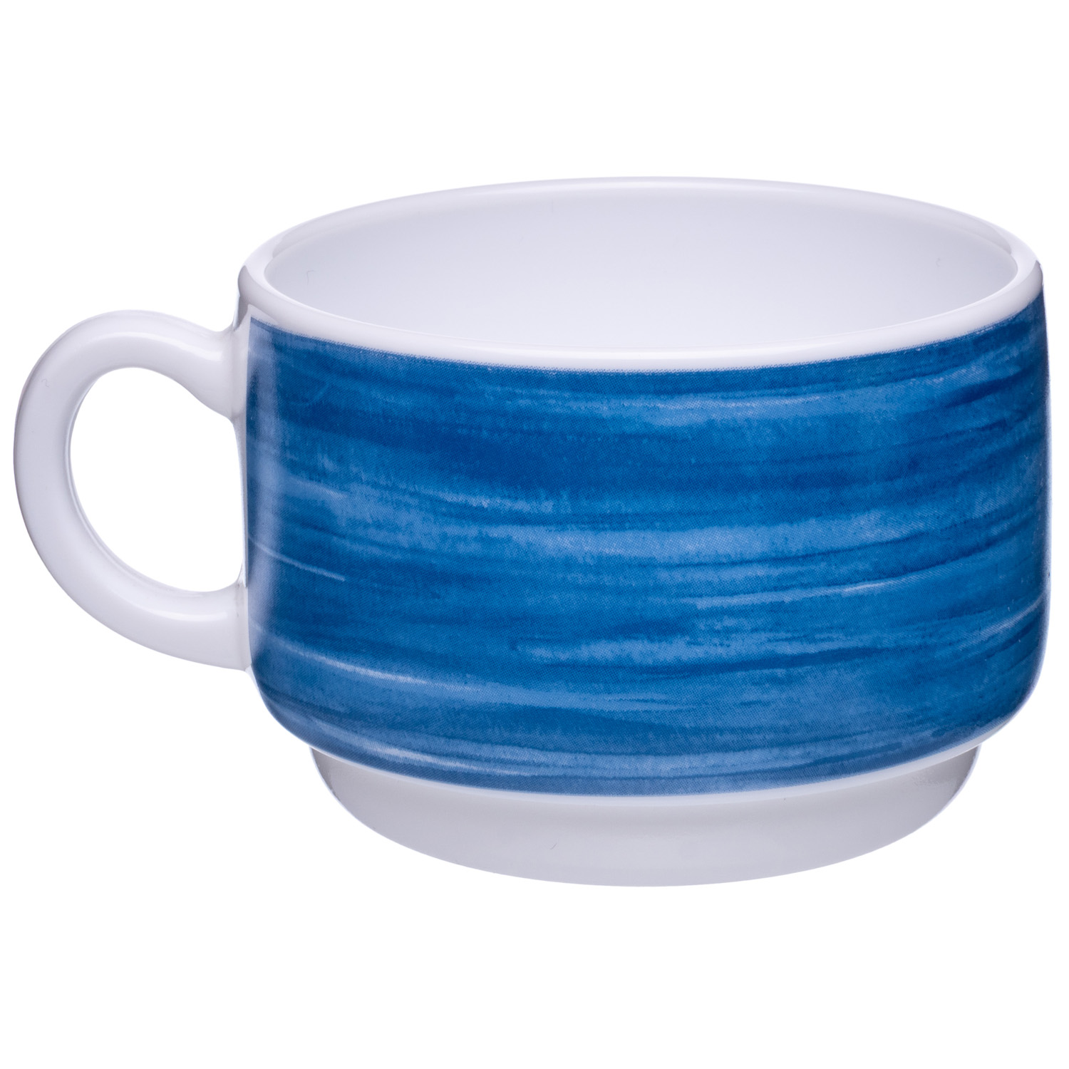 Чашка 190 мл. чайная d=76 мм. h=57 мм. синий край штабелир. Браш (блюдце 40597) /1/12/48/ АКЦИЯ