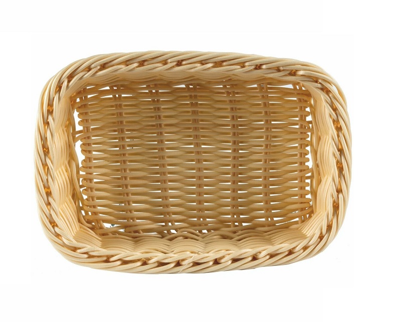 Корзина для хлеба прямоуг. 17*16 см. h=10 см. бежевая полиротанг MGprof /1/