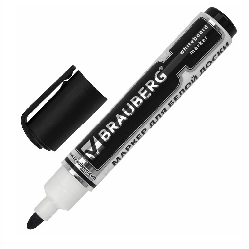 Маркер для маркерной доски Brauberg линия 5 мм. черный /1/ АКЦИЯ