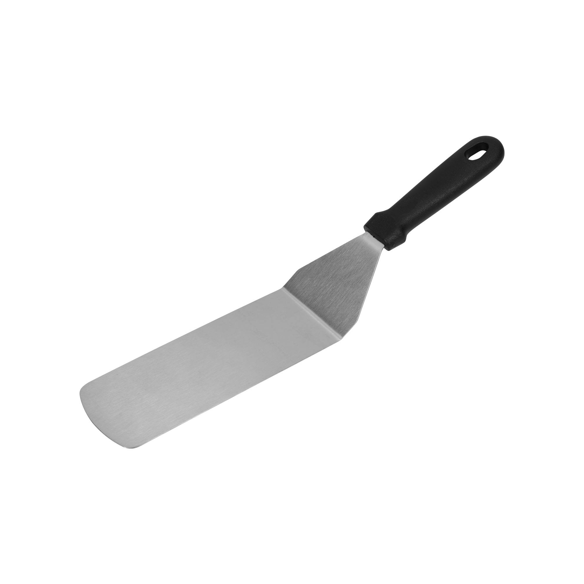 Лопатка 37 см. изогнутая раб. часть 25*7,3 см. нерж. с пластик. ручкой /1/