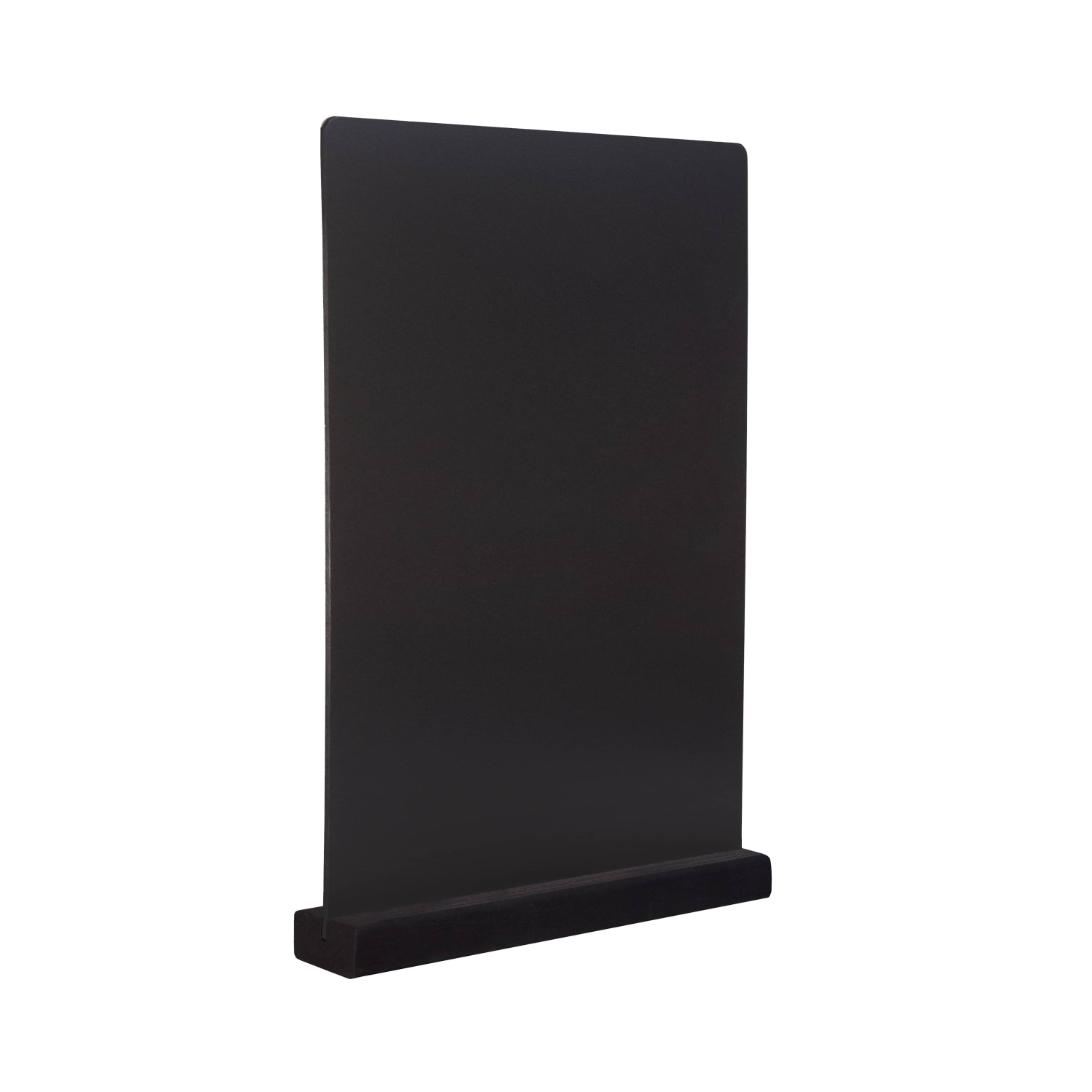 Табличка 210*300 мм. А4 меловая вертикал. тейбл тент, на дерев. подставке черная /1/10/