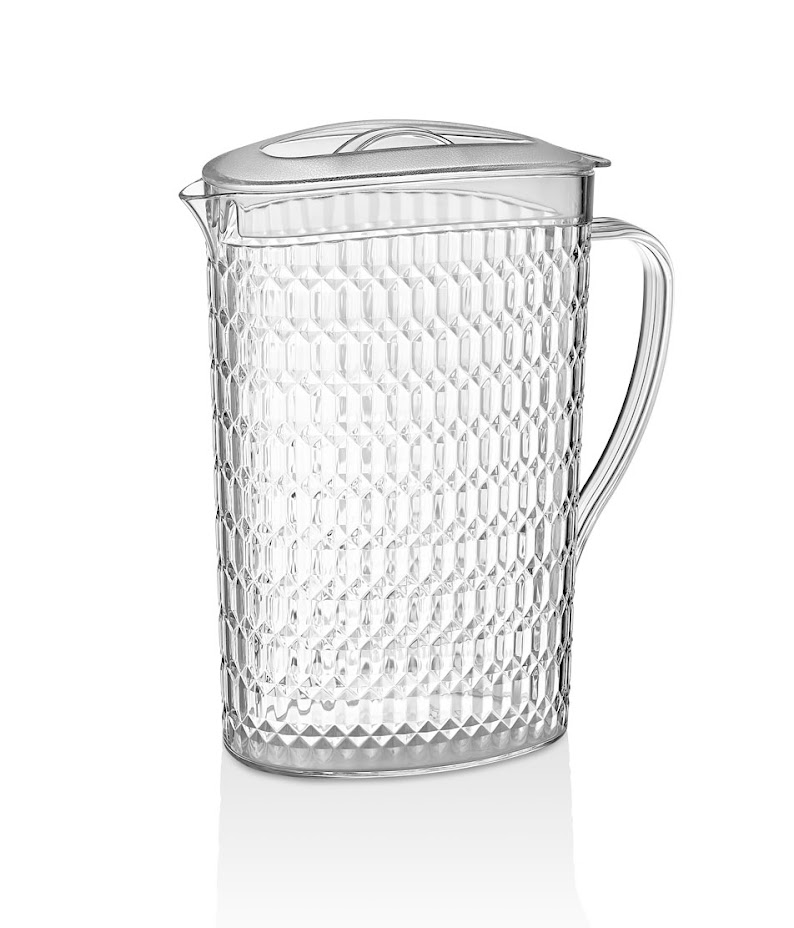 Кувшин 2,2 л. h=240 мм. с крышкой Даймонд, поликарбонат прозрачн. GP /1/12/ ВДОХНОВЕНИЕ