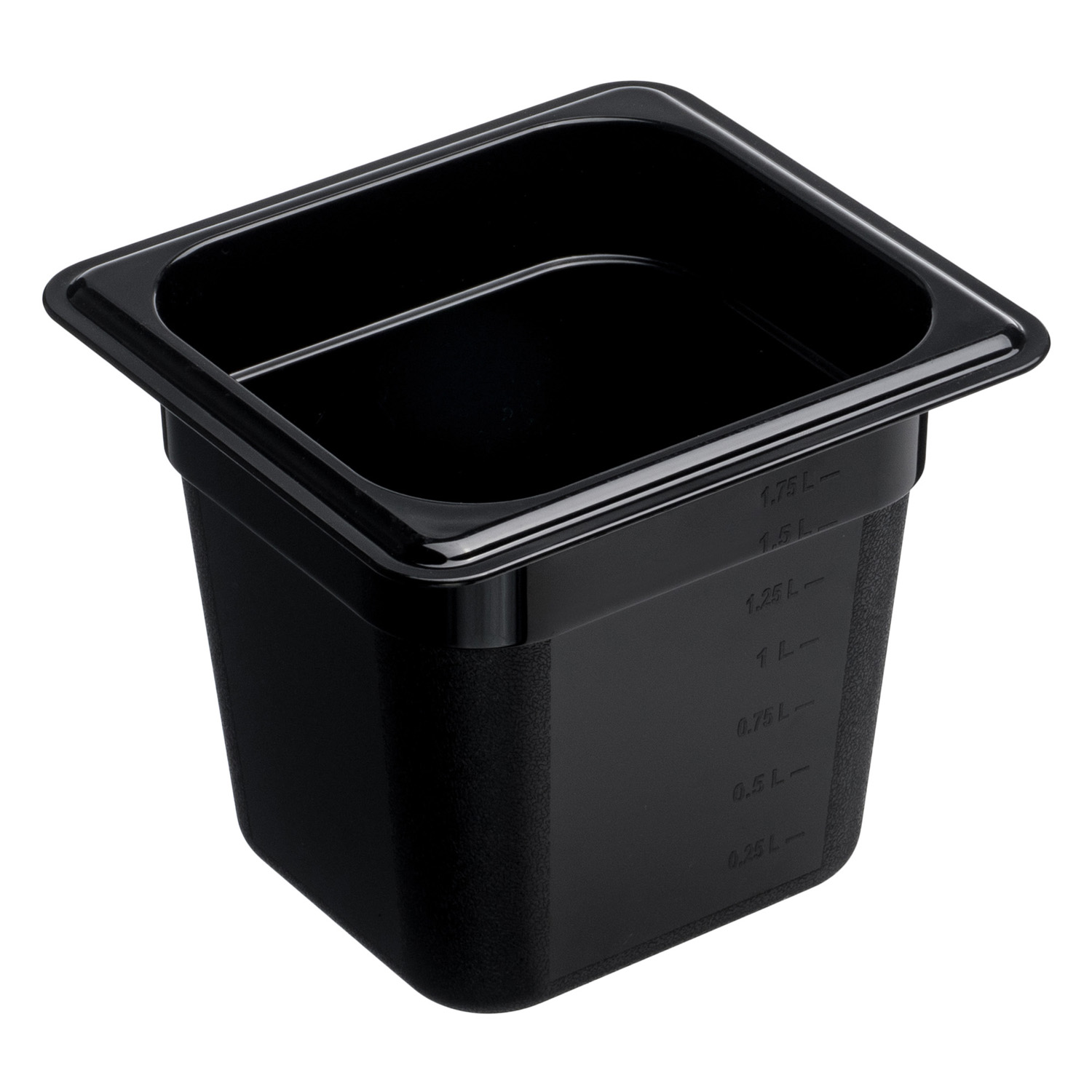 Гастроемкость 1/6 h=150 мм. 176*162 мм. 2,1 л. поликарб. черная GP /1/