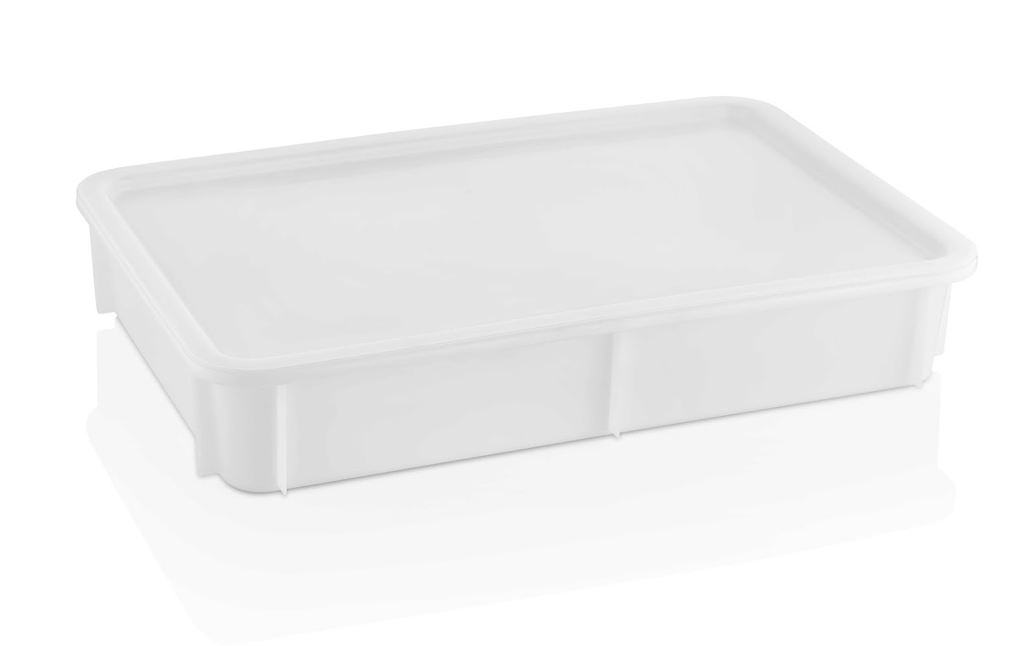 Контейнер для теста 600*400*75 мм. (-40/+70℃) прямой, сплошной, мороз-кий, белый п/п (крышка 77152) GP /1/6/