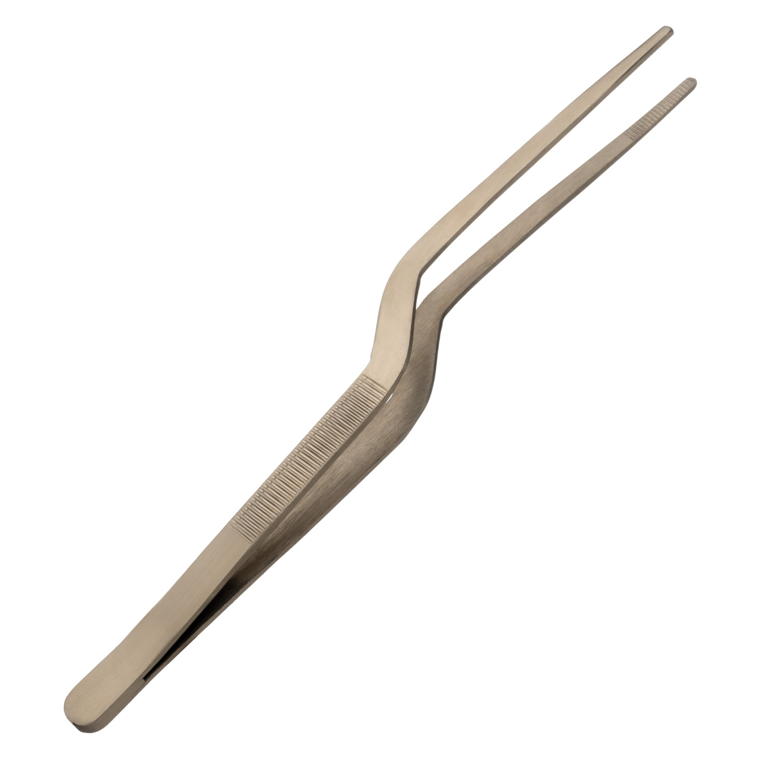 Щипцы (пинцет) 20 см. изогнутые, нерж. золотые MGsteel /1/ 288/ АКЦИЯ