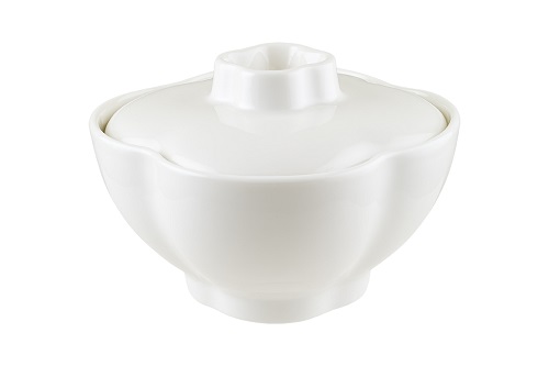 Салатник d=110 мм. 300 мл. h=60 мм. с крышкой Белый, форма Ист Bonna /1/12/1116/