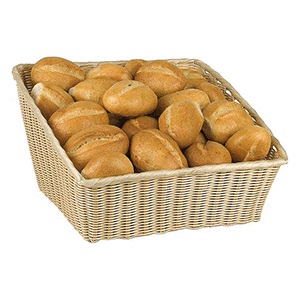Корзина для хлеба прямоуг. 45*42*17/24 см. бежевая полиротанг APS /1/10/ АКЦИЯ