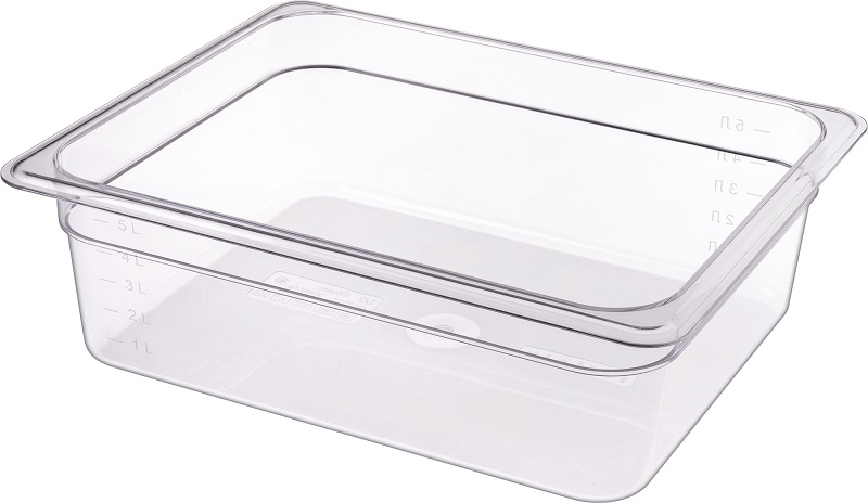 Гастроемкость 1/2 h=100 мм. 325*265 мм. 6 л. поликарб. прозрач.  /1/12/