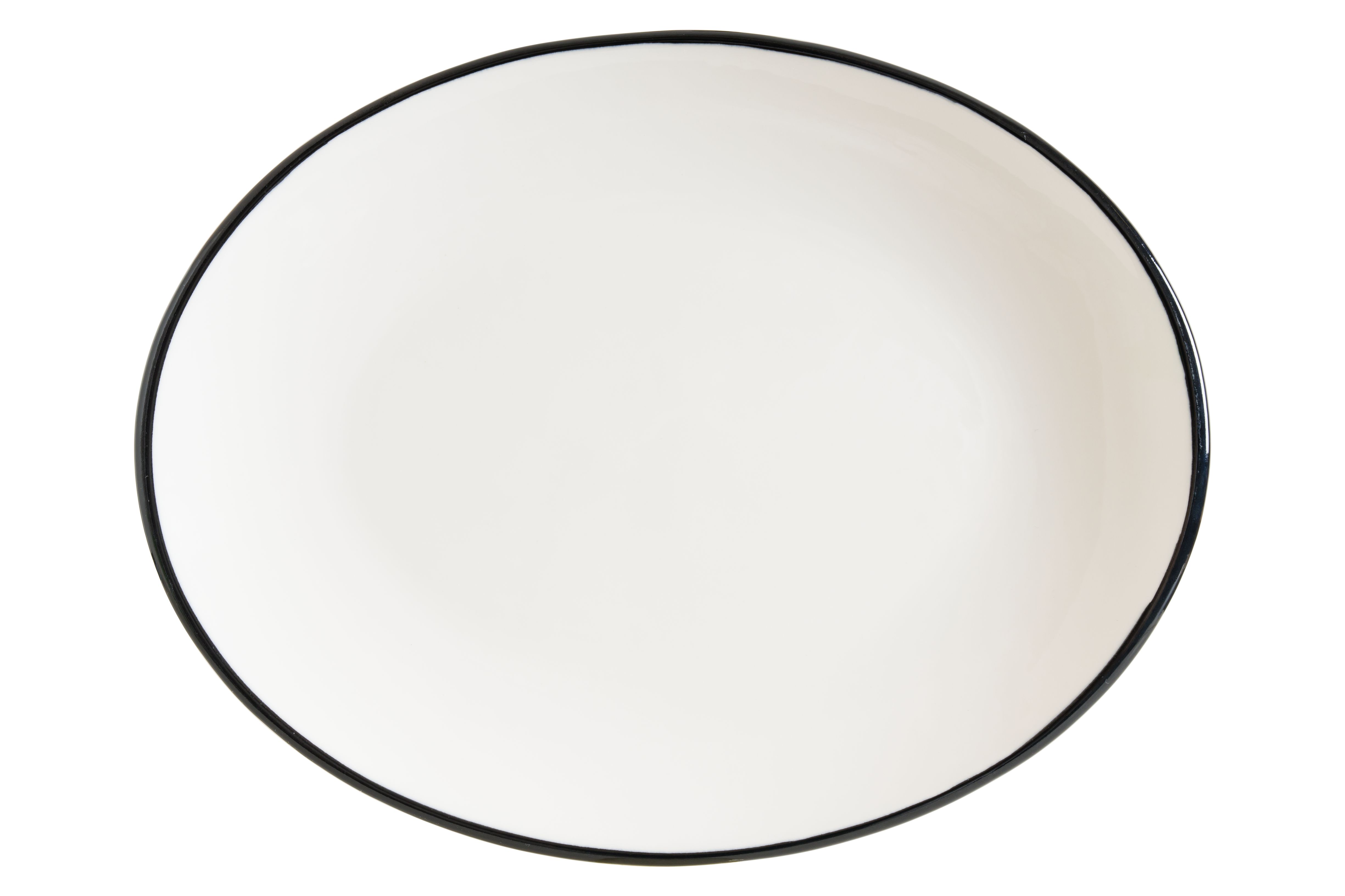 Блюдо овальное 310*240 мм. Линеа Черный, форма Мув Bonna /1/6/582/