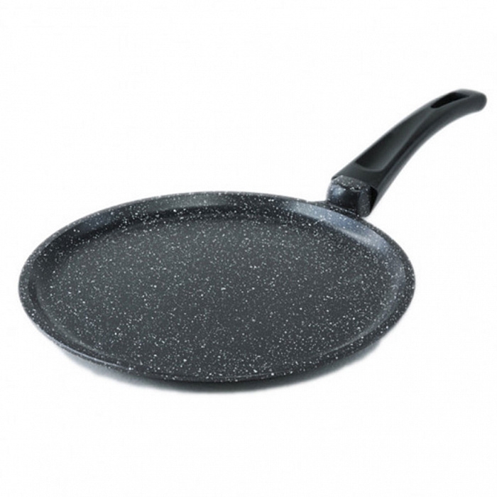 Сковорода для блинов d=24 см. h=1,7 см. 0,65 л. алюм. с антиприг.покрыт. в крапинку /1/10/