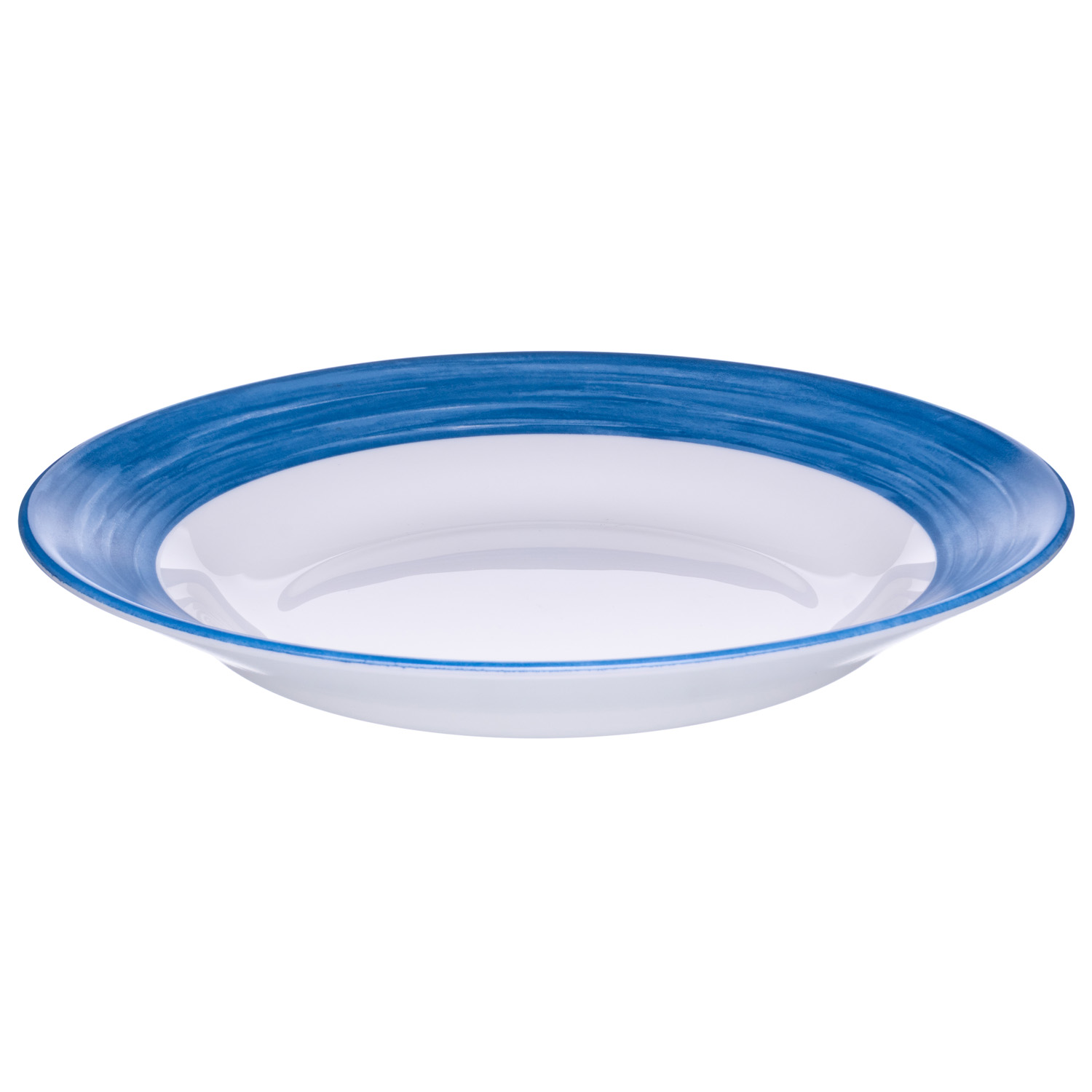 Тарелка d=225 мм. глубокая синий край Браш /1/6/24/