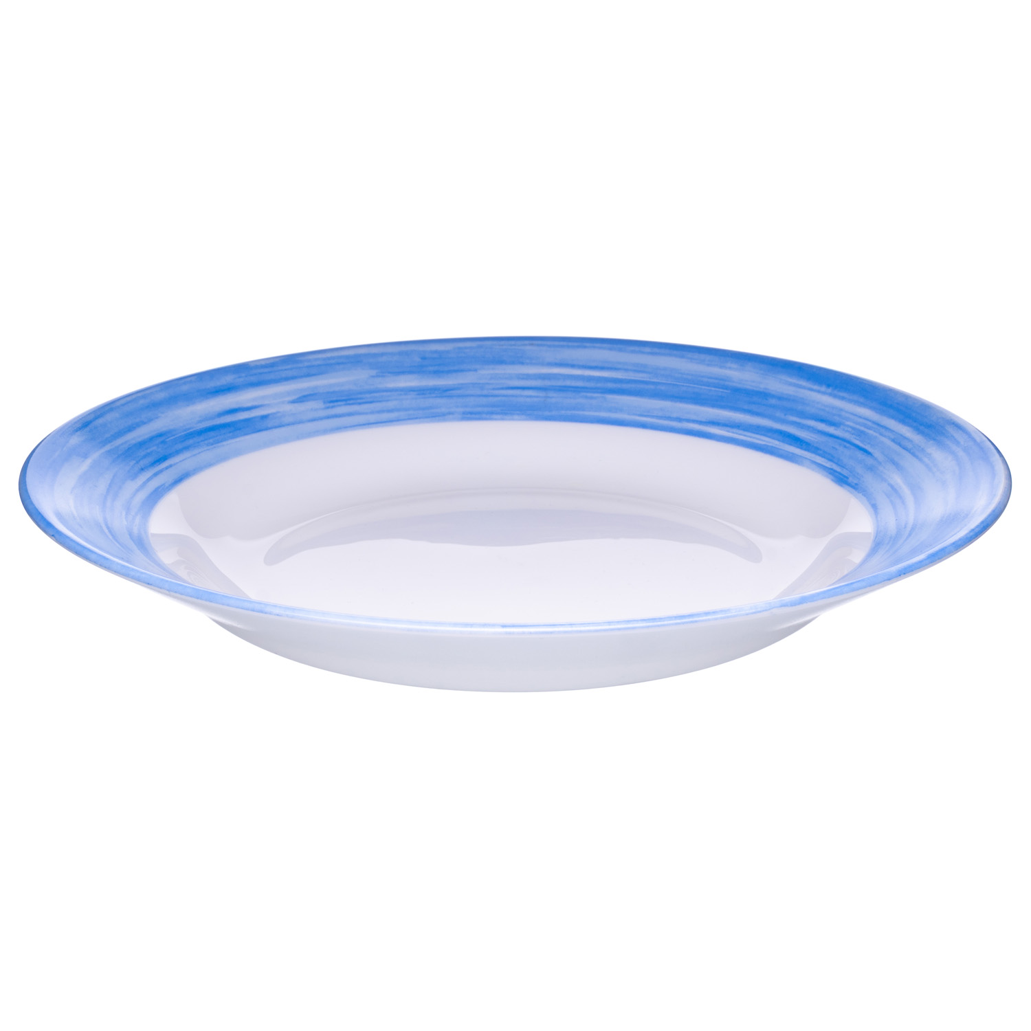 Тарелка d=225 мм. глубокая голубой край Браш /1/6/24/