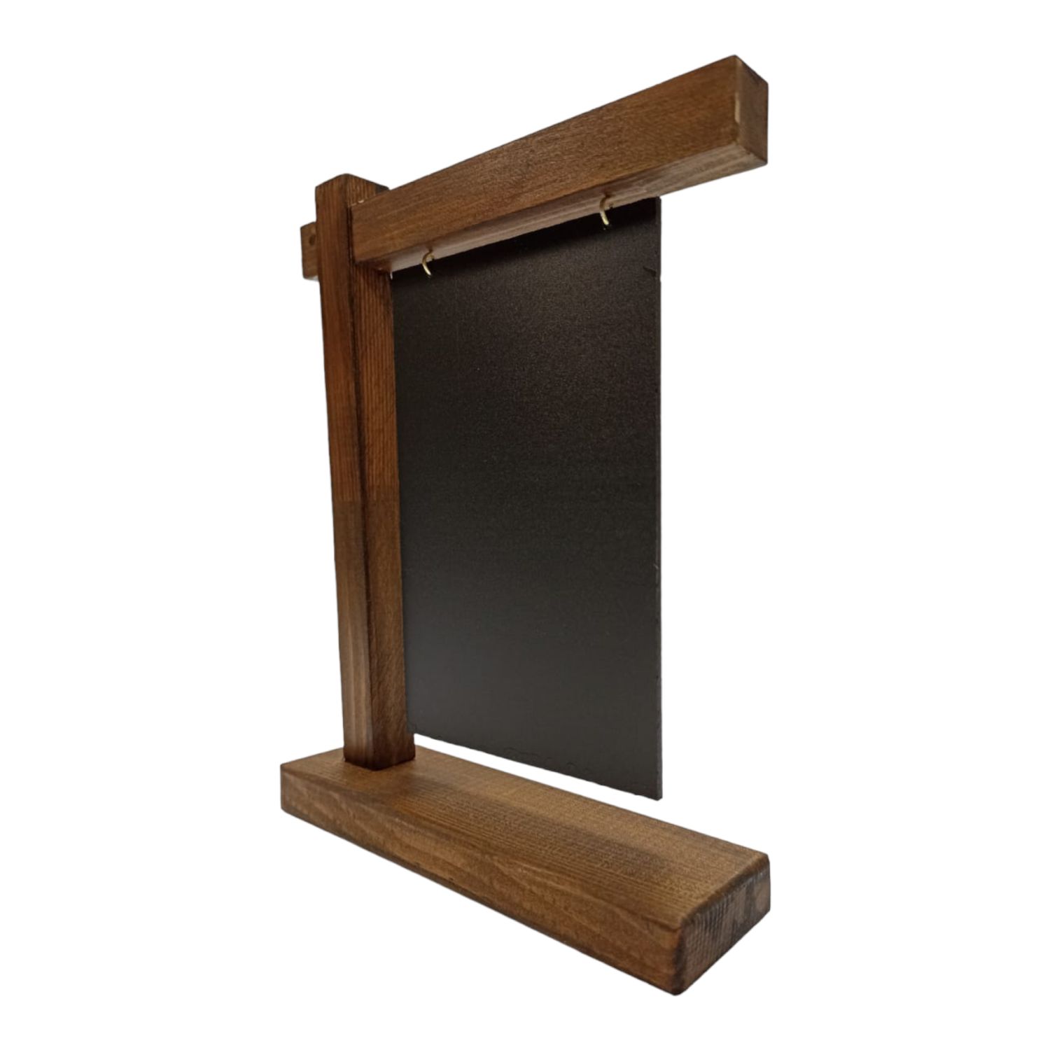 Табличка 170*220 мм. А6 меловая двусторонняя висячая, на дерев. подставке коричневая /1/