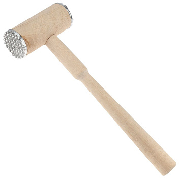 Молоток для отбивания мяса дерев./нерж. d=10 см. 30 см. бук /1/60/