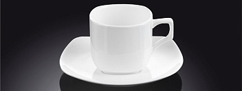 Кофейная пара  90 мл. квадратная Wilmax /6/48/ Кофейная пара  90 мл. квадратная Wilmax /6/48/