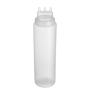 Емкость для соуса 1000 мл. d=75 мм. h=290 мм. 3 носика прозрачная GP /1/96/