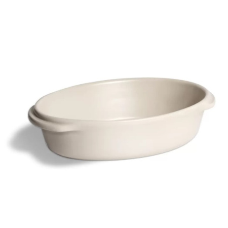 Форма для запекания и подачи 600 мл. 195*135 мм. h=50 мм. овальная с ушками бежевая керам Emile Henry /1/3/