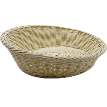 Корзина для хлеба круглая d=37 см. h=6/12 см. с приподнятым краем бежевая полиротанг MGprof /1/ Корзина для хлеба круглая d=37 см. h=6/12 см. с приподнятым краем бежевая полиротанг MGprof /1/