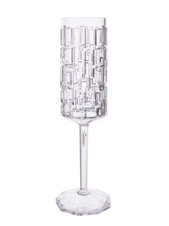 Бокал флюте 180 мл. d=50 мм. h=220 мм. поликарбонат, прозрачн. Кристал Мозаик GP /1/50/ ВДОХНОВЕНИЕ