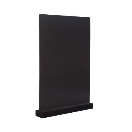 Табличка 210*300 мм. А4 меловая вертикал. тейбл тент, на дерев. подставке черная /1/