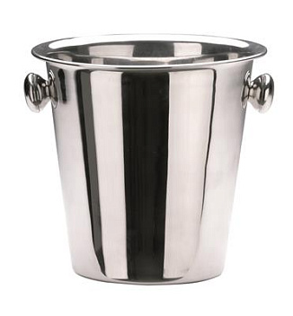 Ведро для шампанского  4,5 л. нерж. d=215/130 мм. h=210 мм. с ручками для 1-й бутылки Abert /1/ ВДОХНОВЕНИЕ