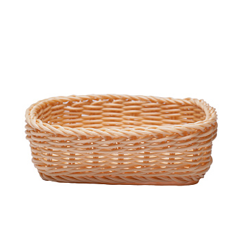Корзина для хлеба прямоуг. 18*12*6 см. бежевая полиротанг MGprof /1/100/ Корзина для хлеба прямоуг. 18*12*6 см. бежевая полиротанг MGprof /1/100/