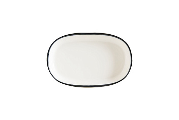 Блюдо овальное 100*65 мм. Линеа Черный, форма Хюгге Bonna /1/12/5856/