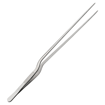 Щипцы (пинцет) 30 см. изогнутые, нерж. MGsteel /1/100/ Щипцы (пинцет) 30 см. изогнутые, нерж. MGsteel /1/100/