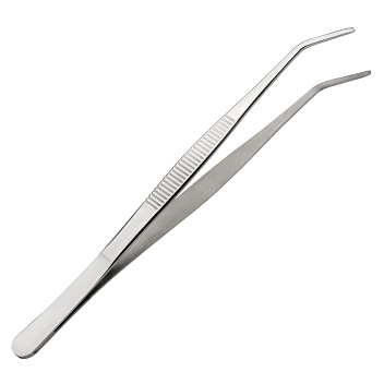 Щипцы (пинцет) 20 см. прямые, изогнутый кончик, нерж. MGsteel /1/100/ Щипцы (пинцет) 20 см. прямые, изогнутый кончик, нерж. MGsteel /1/100/