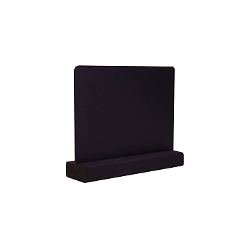 Табличка 105*150 мм. А6 меловая горизонт. тейбл тент, на дерев. подставке черная /1/10/