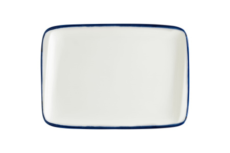 Блюдо прямоуг. 230*160 мм. Линеа Синий, форма Мув  Bonna/1/12/1260/