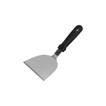 Лопатка 25,5 см. изогнутая раб. часть 12*10 см. нерж. с пластик. ручкой /1/
