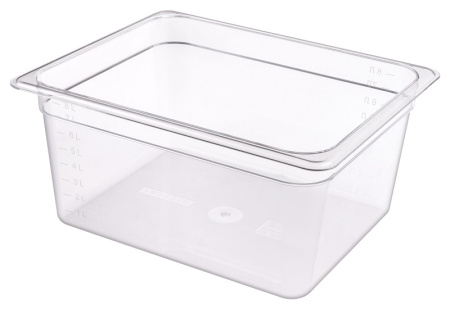 Гастроемкость 1/2 h=150 мм. 325*265 мм. 8,9 л. поликарб. прозрач. /1/8/