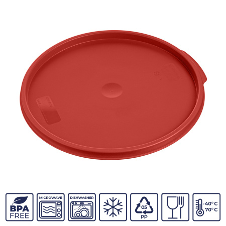 Крышка для контейнера для прод. круг. d=310 мм. красная, п/п (контейн. 76723, 76724, 76725) GP /1/12/