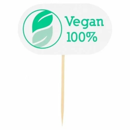 Флажок "VEGAN" 8 см. 100 шт/уп /1/ 