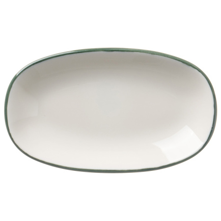 Блюдо овальное 150*85 мм. Линеа Зеленый, форма Гурмэ Bonna /1/12/3168/