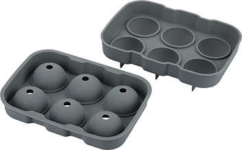 Форма для льда на 6 шаров d=4,5 см. силикон /1/ Форма для льда на 6 шаров d=4,5 см. силикон /1/