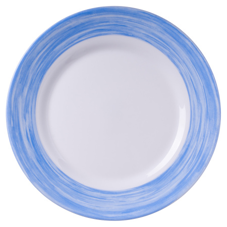 Тарелка d=254 мм. голубой край Браш /1/6/24/ АКЦИЯ
