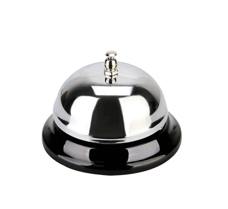 Звонок барный d=10 см. h=7 см. хром.сталь MGsteel /1/6/144/ АКЦИЯ АКЦИЯ