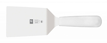 Лопатка 27,5 см. изогнутая раб. часть 11*9 см. нерж. широкая с пластик. ручкой, белая Icel /1/6/ Лопатка 27,5 см. изогнутая раб. часть 11*9 см. нерж. широкая с пластик. ручкой, белая Icel /1/6/