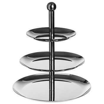 Этажерка 3-х ярусная d=16/22/27 см. h=30 см. нерж. MGsteel /1/6/