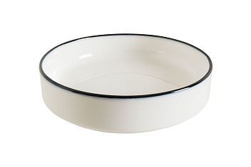 Салатник d=160 мм. 500 мл. h=40 мм. штабелир. Линеа Черный, форма Хюгге Bonna /1/12/