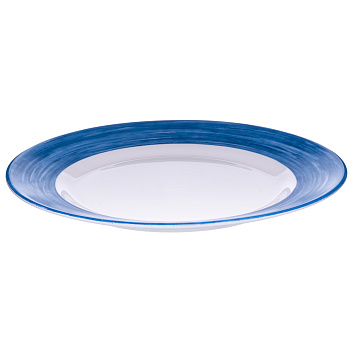 Тарелка d=254 мм. синий край Браш (P3946) /1/6/24/
